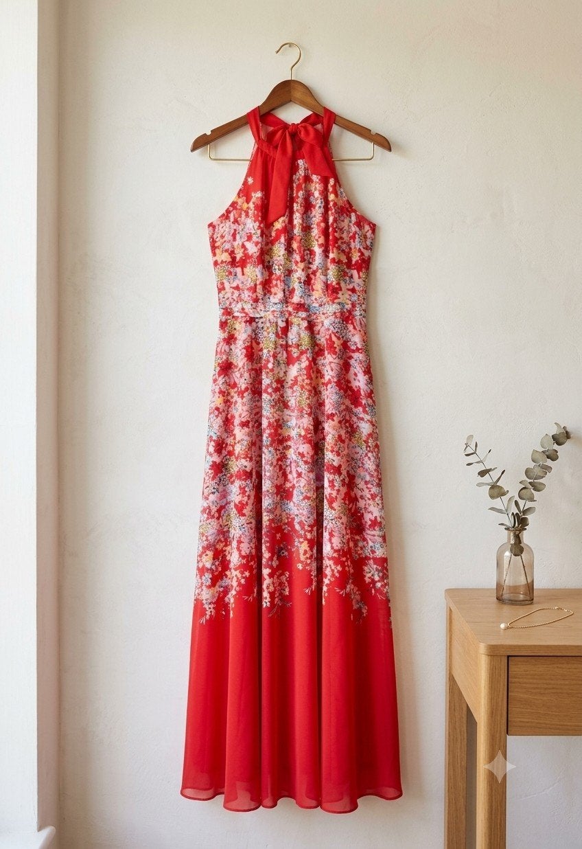 Romantische lange jurk Comma 38, Kleding | Dames, Maat 38/40 (M), Zo goed als nieuw, Comma, Ophalen of Verzenden