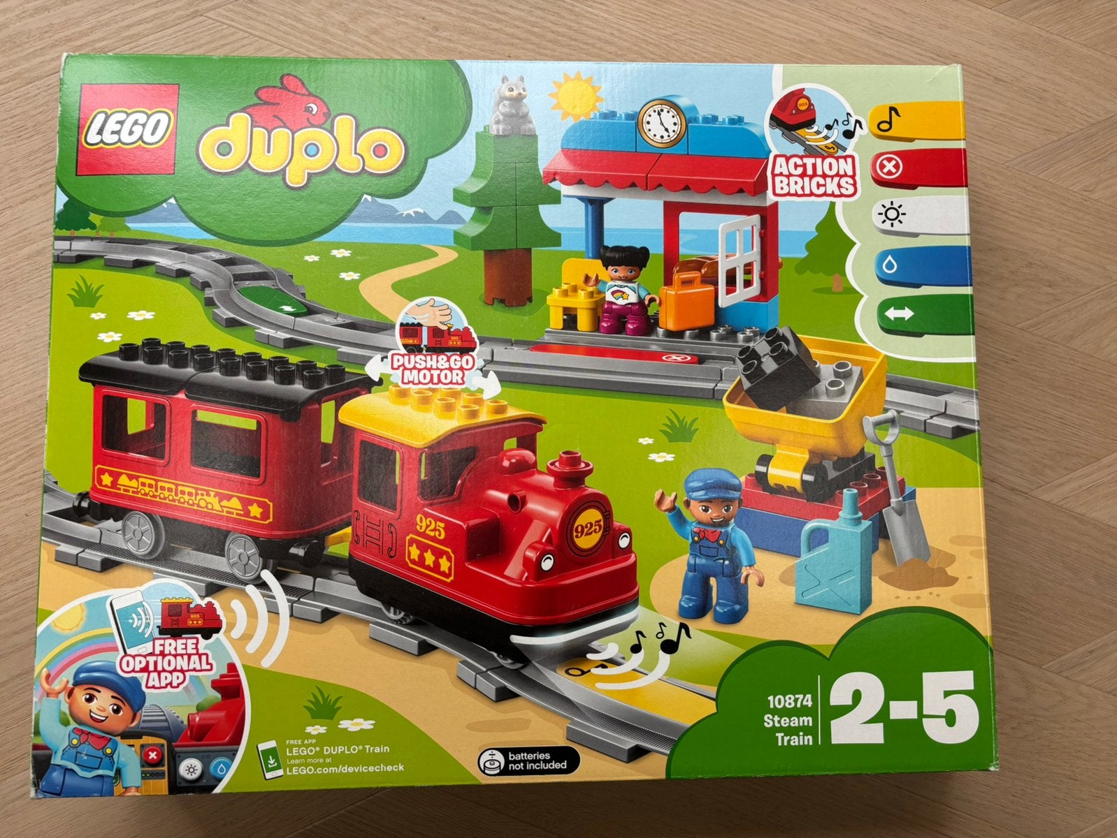 Lego Duplo Stoomtrein 10874 met doos en boekje, Ophalen, Overige thema's, Zo goed als nieuw, Compleet