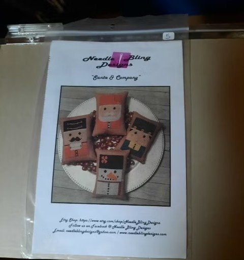 patroon Needle Bling Designs - Santa & Company, Ophalen of Verzenden, Zo goed als nieuw, Handborduren, Patroon
