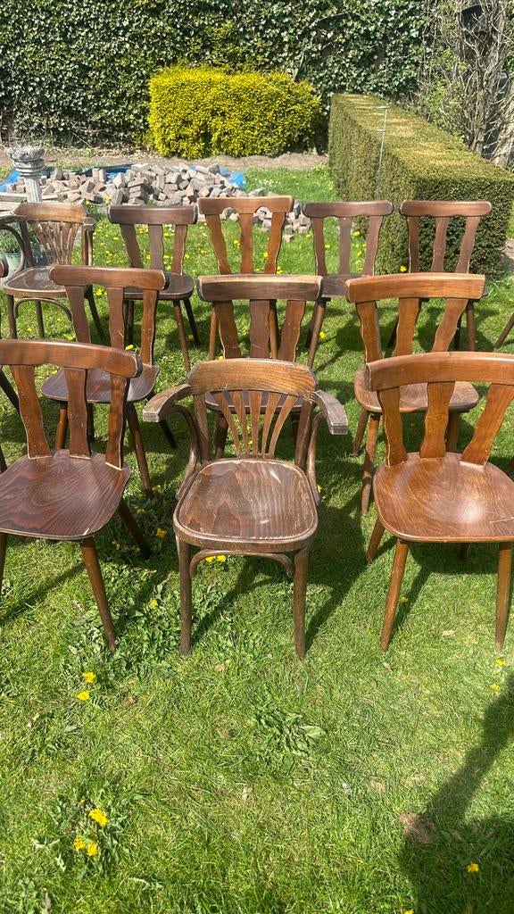 17 Caféstoelen, Ophalen of Verzenden, A, Vijf, Zes of meer stoelen, A