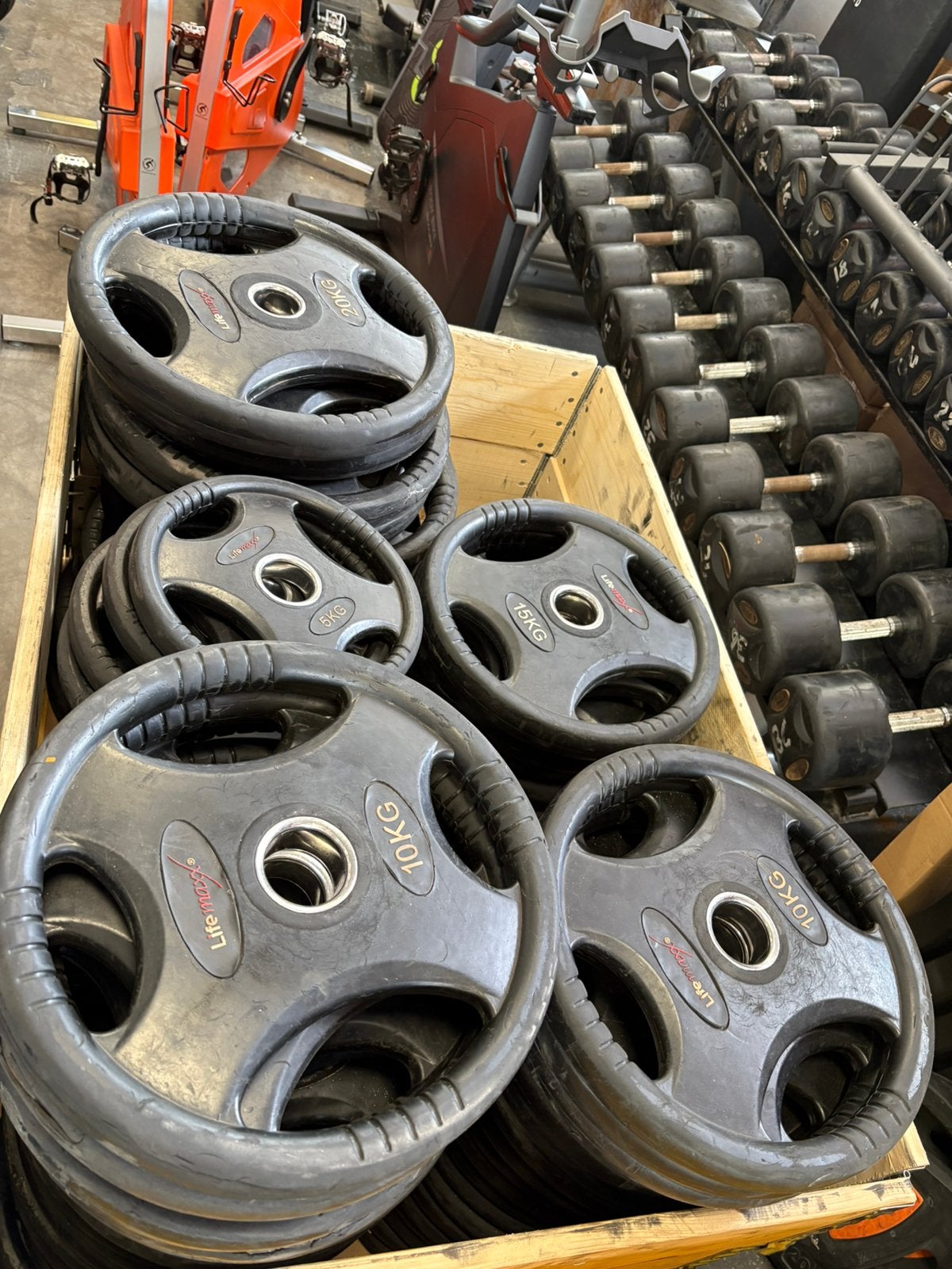 1000 kg lifemaxx olympisvhe halter schijven 50 mm, Ophalen, Halterschijven, Gebruikt, Lifemaxx