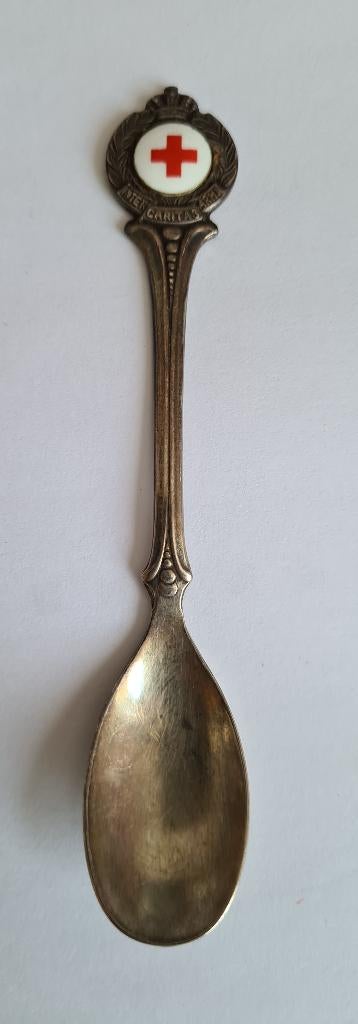Vintage Rode Kruis & Henry Dunant Zilveren theelepeltjes, Ophalen of Verzenden