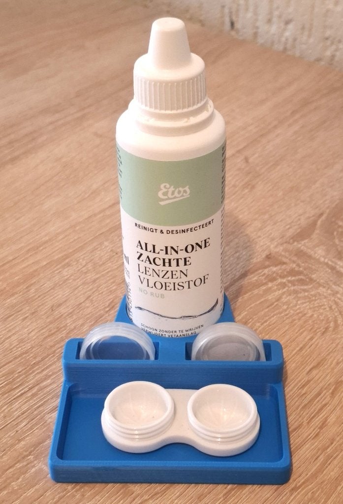 Unieke houder contactlenzen en vloeistof, Ophalen of Verzenden, Nieuw, Ogen, Reiniging