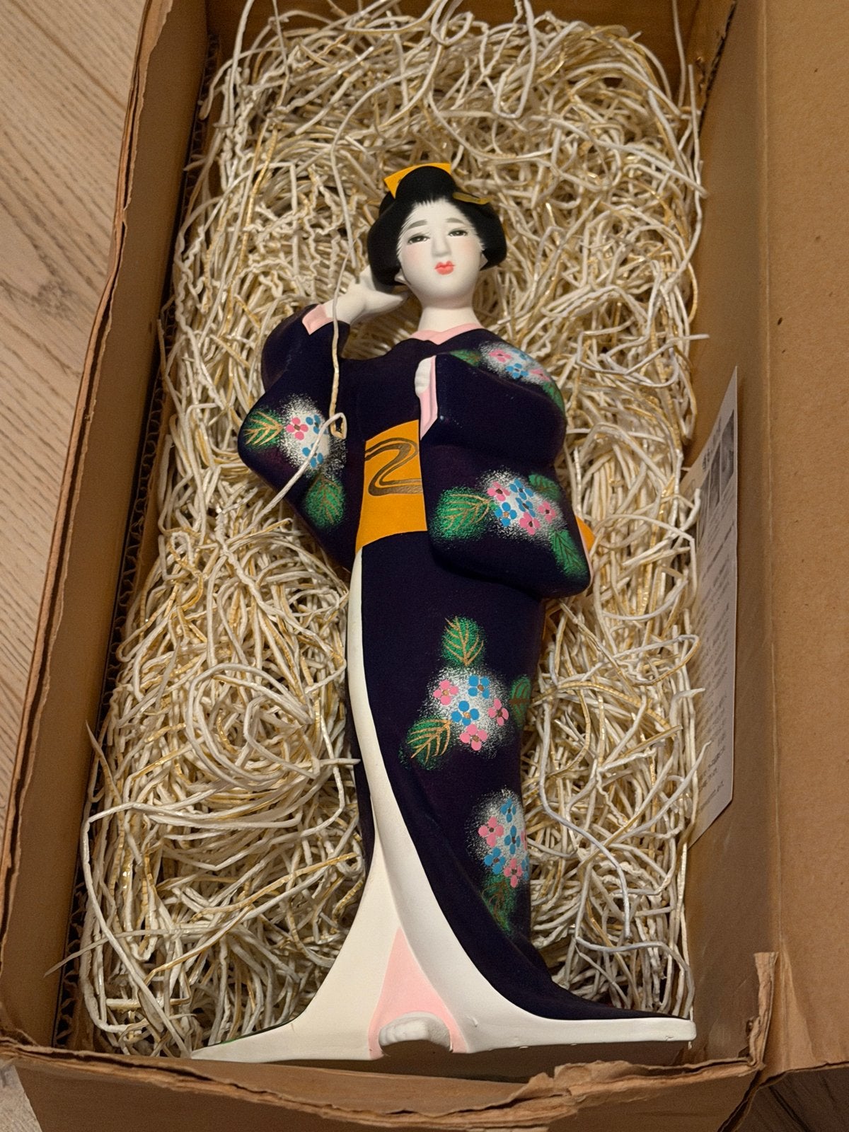 Hakata Japanse Geisha Pop in Kimono - Vintage Decoratie, Verzamelen, Ophalen of Verzenden, Zo goed als nieuw, Pop