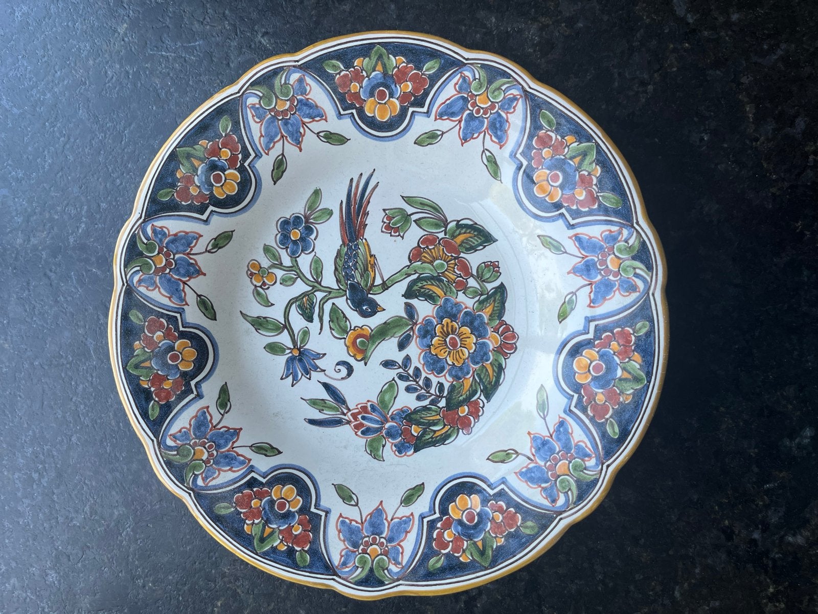Set van 3 Makkum schalen met vogel en fruit, Antiek en Kunst, Ophalen of Verzenden