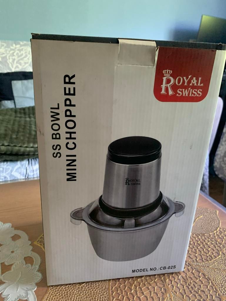 Royal Swiss Mini Chopper - Zo goed als nieuw, Minder dan 1 liter, Ophalen of Verzenden, Zo goed als nieuw, 1 snelheid