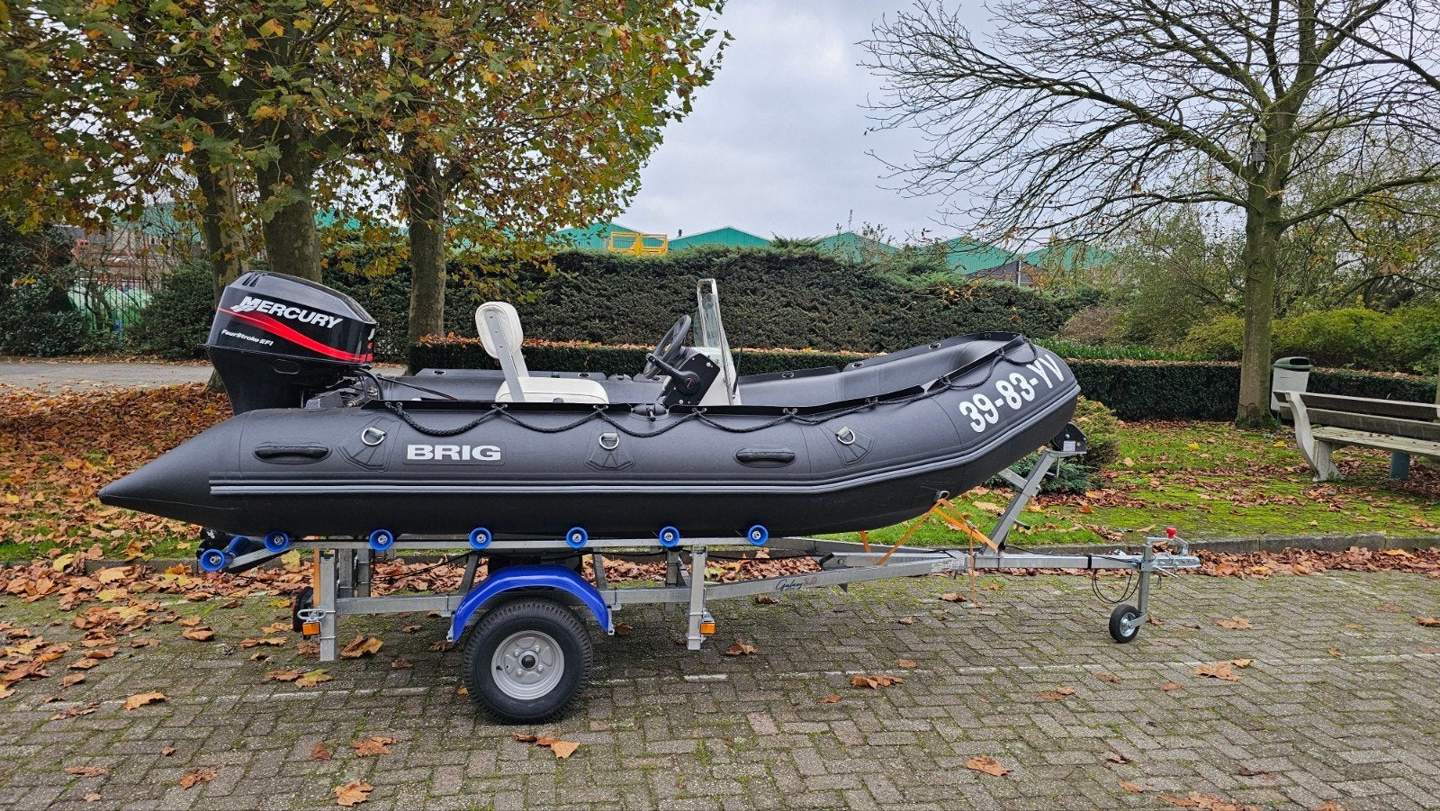 BRIG rubberboot met Mercury motor 40 pk 4 takt en trailer, Ophalen, 4 m, Brig, Zo goed als nieuw