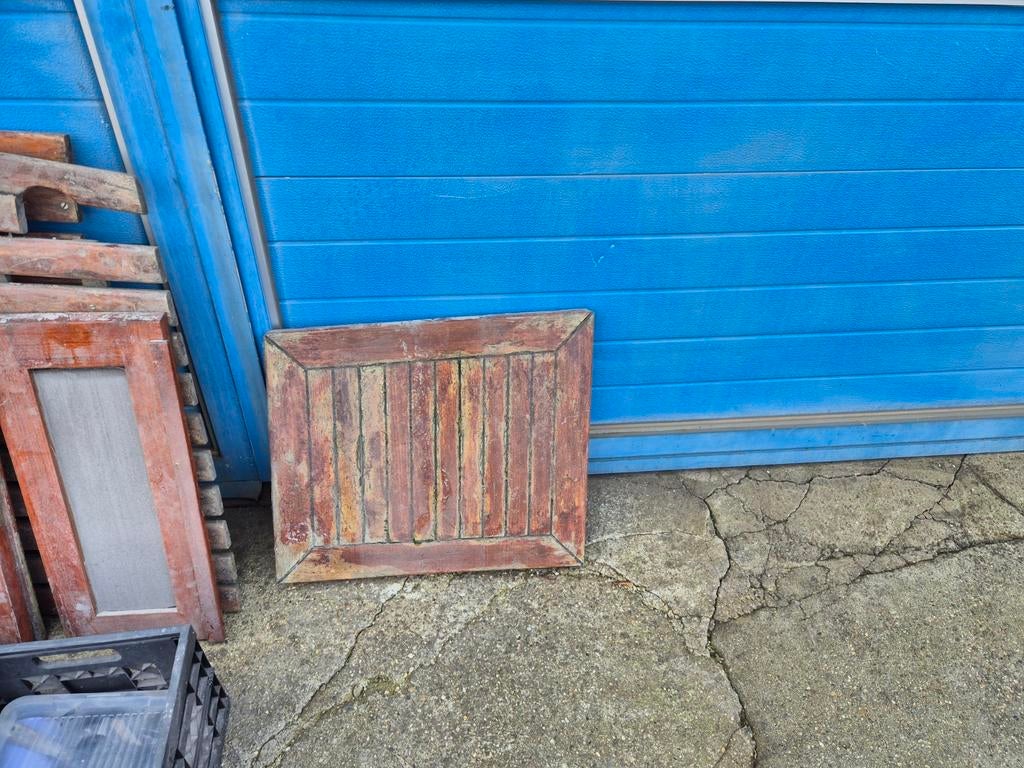Houten bootluik met deurtjes - Gebruikt, Ophalen of Verzenden, Gebruikt, Dekbeslag, Motorboot