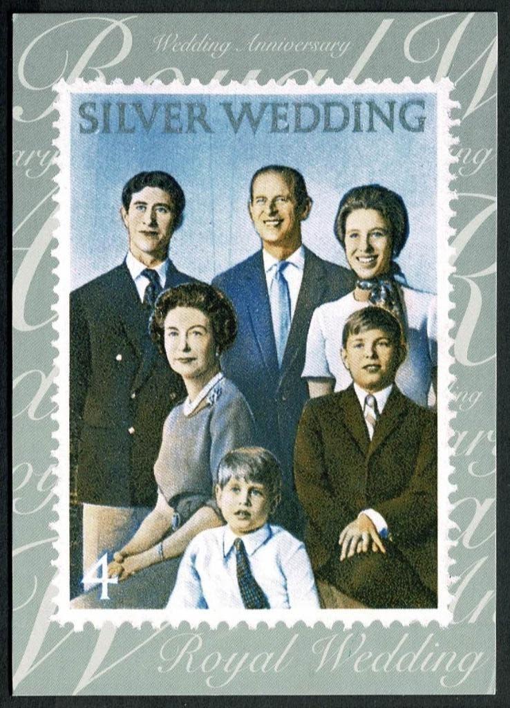 Royalty : Queen Elizabeth II - Silver Wedding, Ophalen of Verzenden, Nieuw, Buitenland, Kaart, Foto of Prent