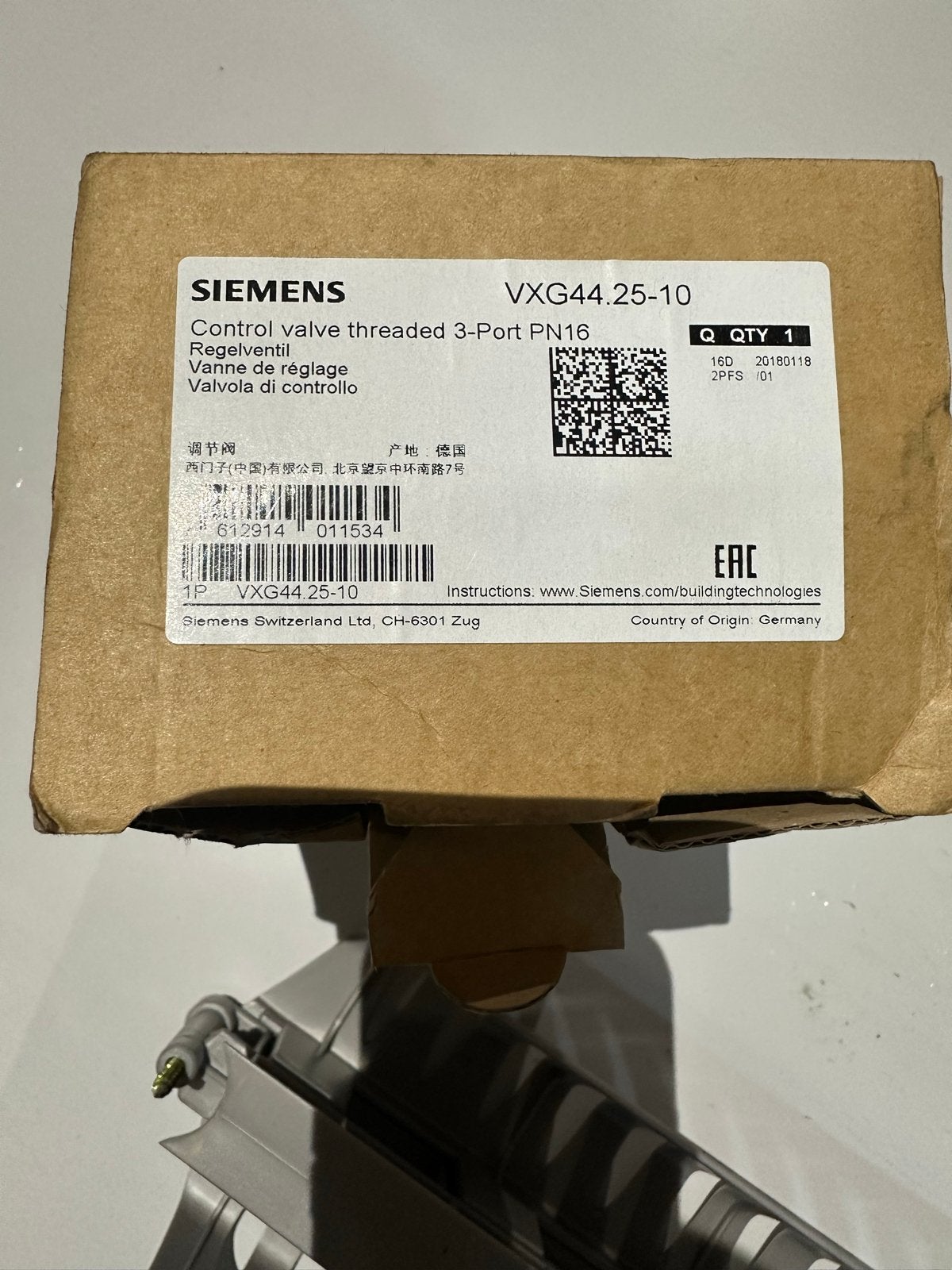 Siemens VXG44.25-10 3-weg regelklep PN16, Ophalen of Verzenden, Nieuw