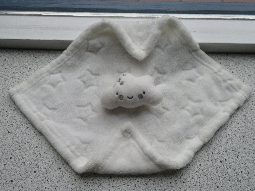 Knuffeldoek wit velours met wolk van Primark, Overige typen, Ophalen of Verzenden, Zo goed als nieuw, Wasbaar