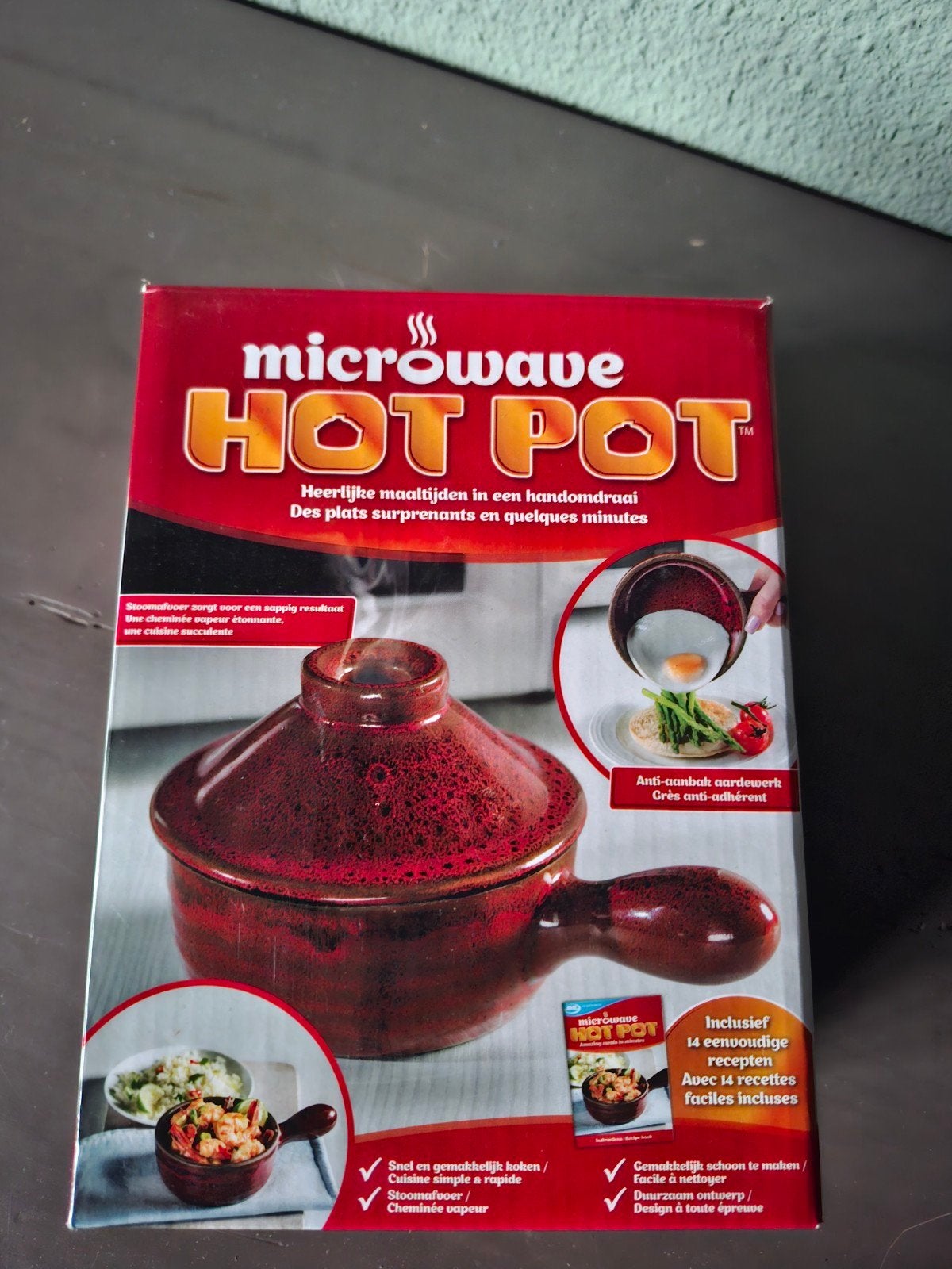 hotpot voor  magnetron, Witgoed en Apparatuur, Gourmetstellen, Ophalen, Zo goed als nieuw, Minder dan 4 personen