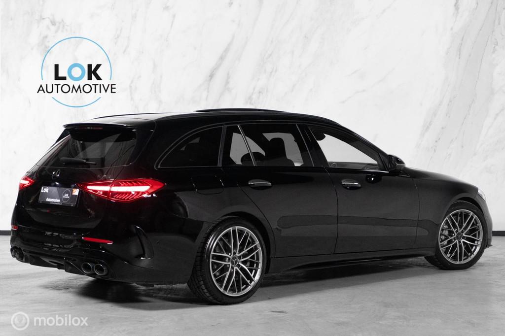 Mercedes C-klasse Estate C43 AMG 4MATIC PANO|KUIP|360|BURM|, Auto's, 4 cilinders, Zwart, 750 kg, 1991 cc