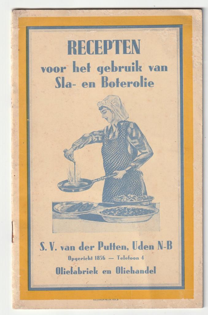 S.V. Van der Putten sla- en boterolie Putten boekje, Gebruikt, Verzenden, Overige typen, X