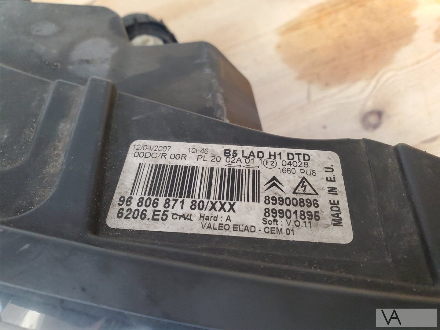 Citroen C4 2004 - 2010 koplamp rechts XENON 9680687180 €150, Gebruikt, -, Ophalen of Verzenden, -