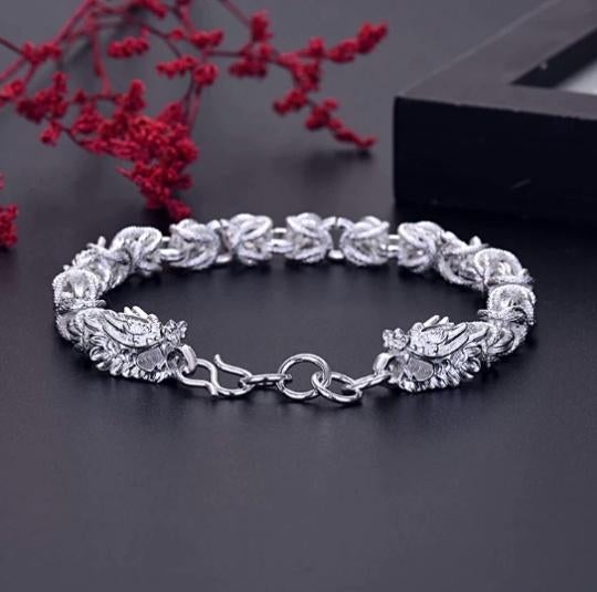 925 sterling zilveren armband van draak, Ophalen of Verzenden, Nieuw, Zilver, Zilver