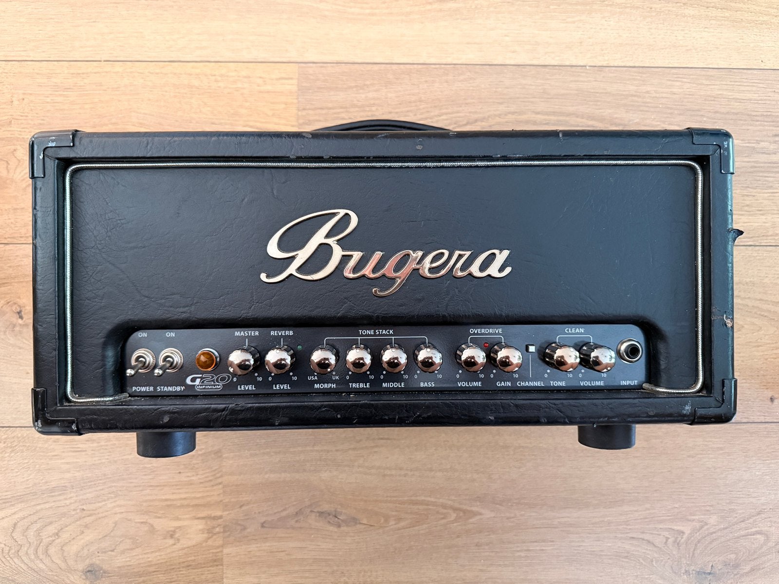 Bugera G20 infinium buizenversterker top, Ophalen, Gebruikt, Gitaar, Minder dan 50 watt