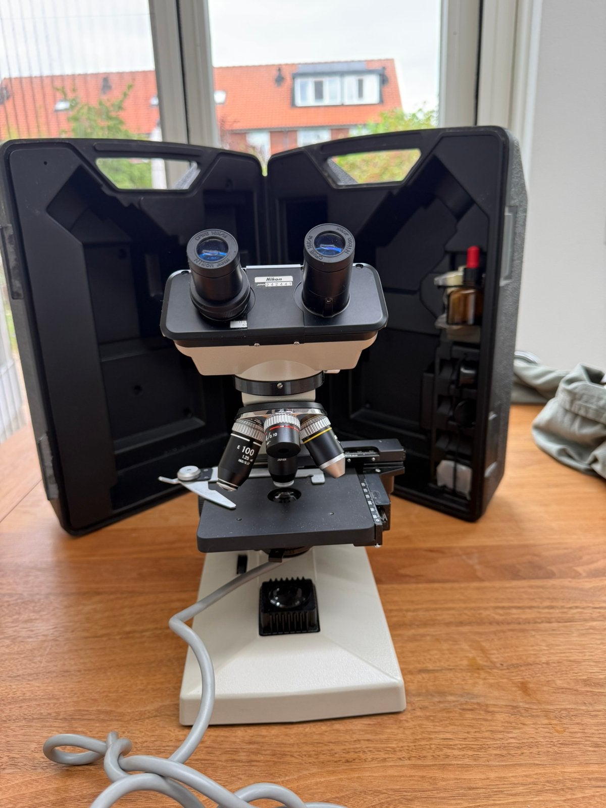 Nikon microscoop, Audio, Tv en Foto, Optische apparatuur | Microscopen, Ophalen, Zo goed als nieuw, 400x tot 1000x