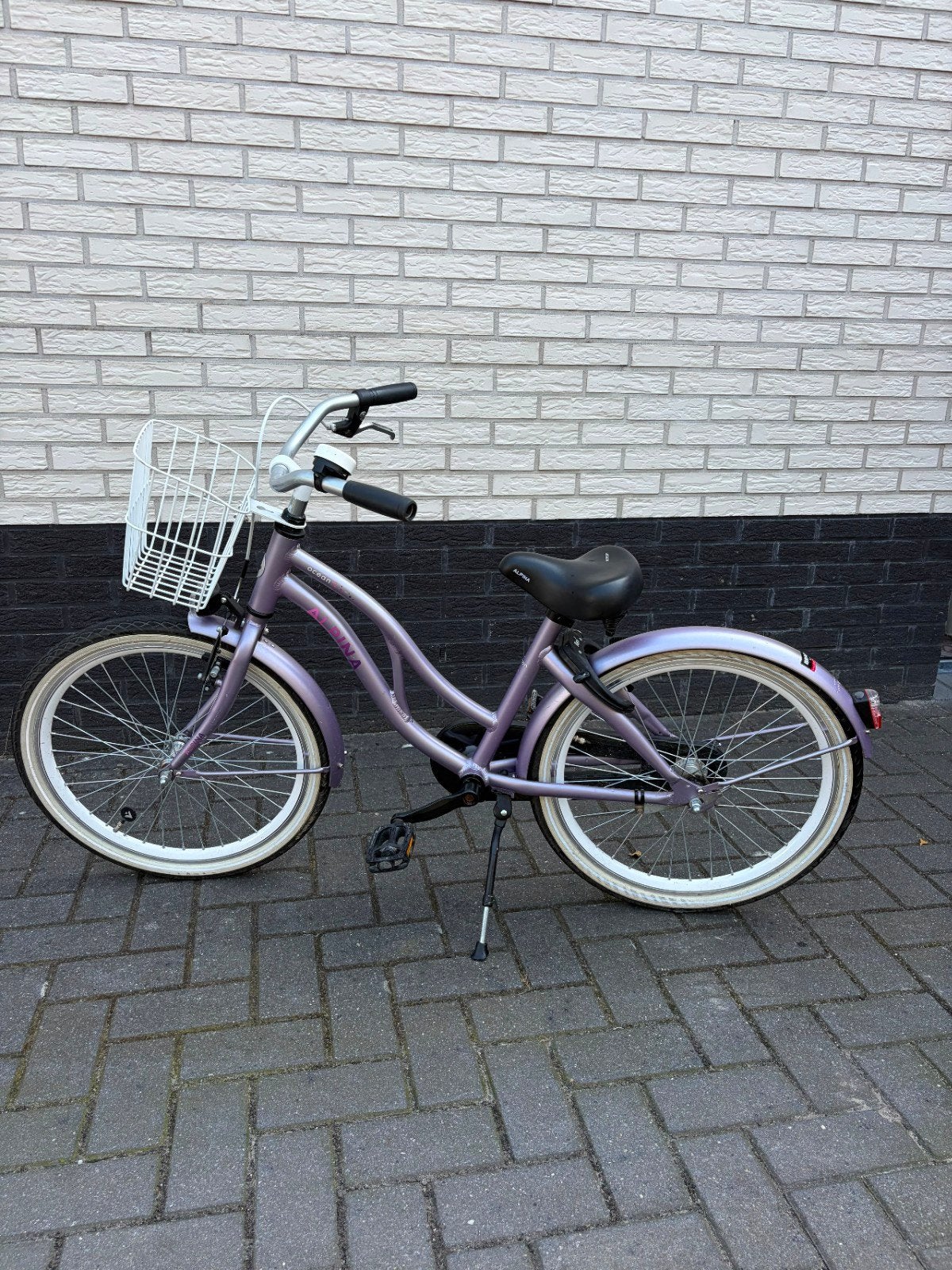 Alpina Ocean kinderfiets 20" Hazy Lavender Matt 6+, Ophalen, Gebruikt, Fietsmand, Alpina