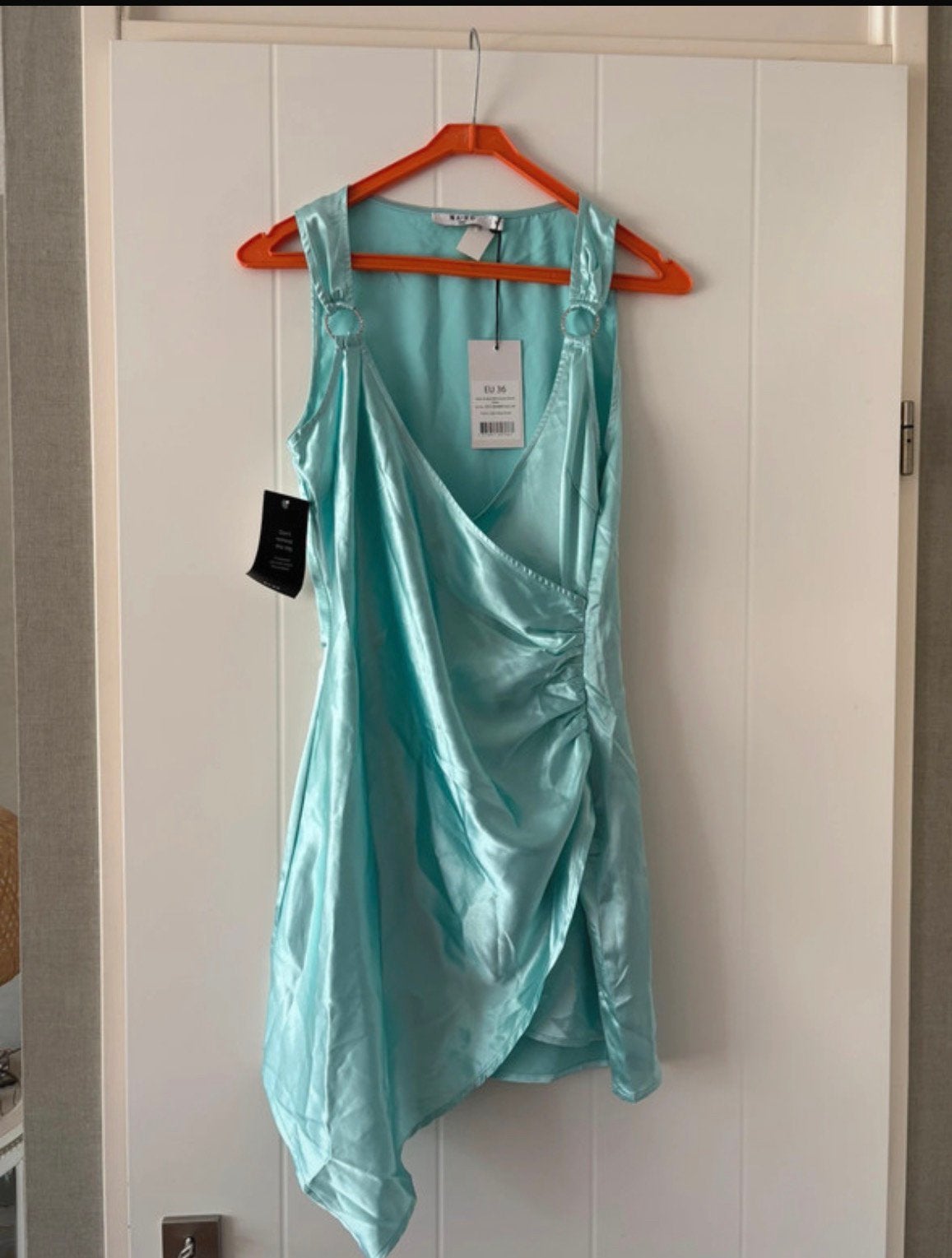 NA-KD jurk blauw 36, Kleding | Dames, Ophalen of Verzenden, Zo goed als nieuw, Maat 36 (S), Blauw