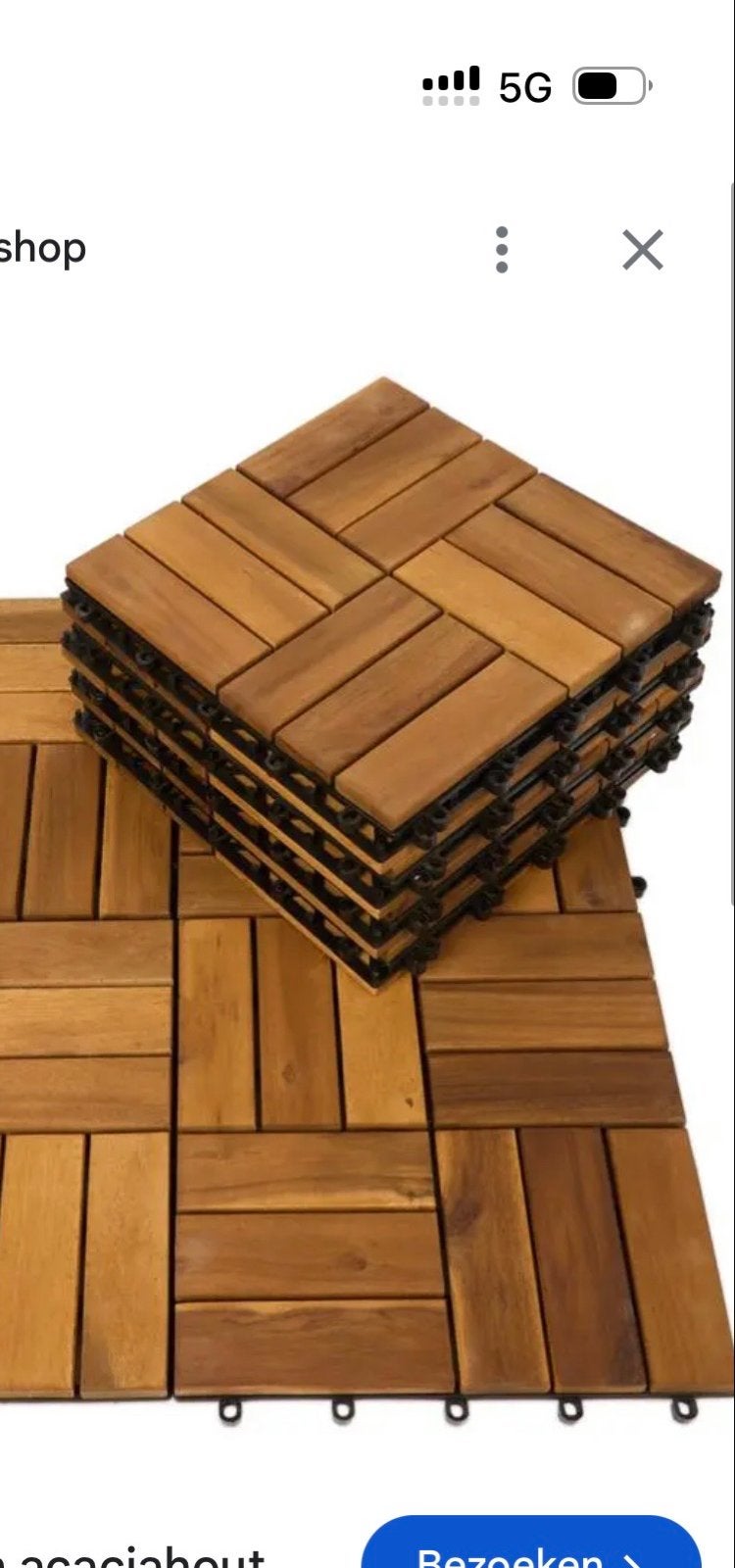 Houten terrastegels action, Tuin en Terras, Ophalen, Nieuw, Hout