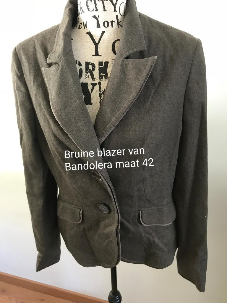 Bruine blazer van Bandolera maat 42, Bruin, Maat 42/44 (L), Ophalen of Verzenden, Zo goed als nieuw