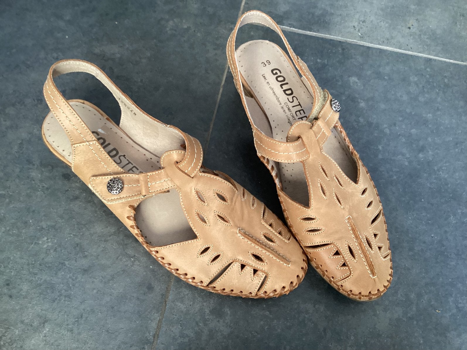 Goldstep leren sandalen 39 G nieuw, Ophalen of Verzenden, Nieuw, Sandalen of Muiltjes