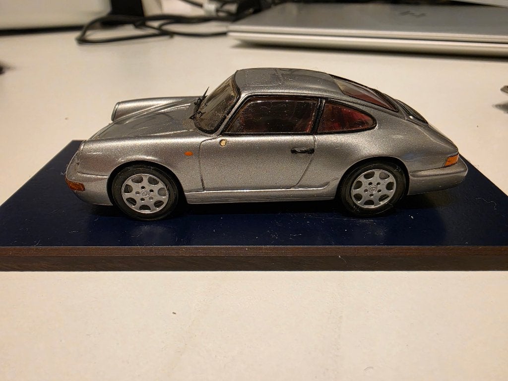 Porsche 911 carrera 1/43, grijs, Ophalen of Verzenden, Gebruikt, Auto, Overige merken