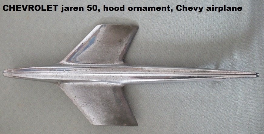 CHEVROLET, motorkap airplane ornament jaren 50 modellen, Ophalen of Verzenden