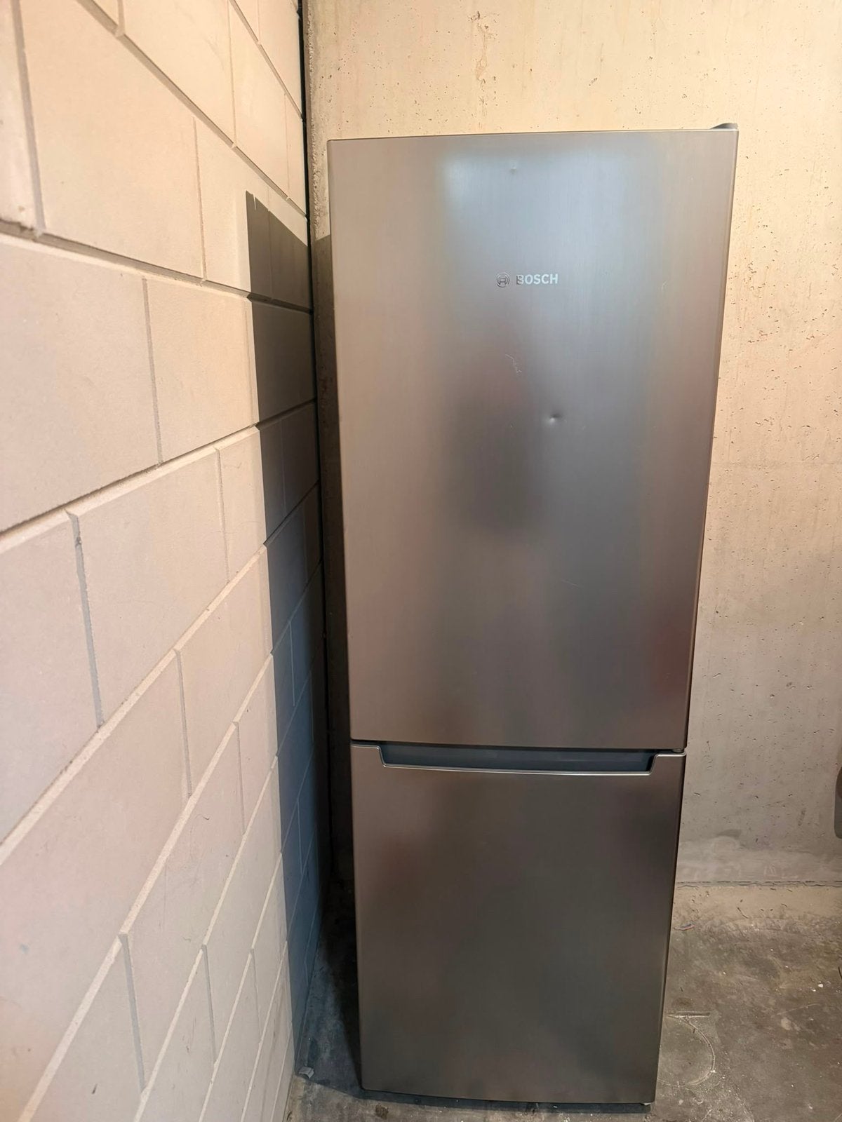 Bosch rvs Koelkast no frost  - Zilver, Witgoed en Apparatuur, Koelkasten en IJskasten, 150 tot 200 liter, Gebruikt, 60 cm of meer