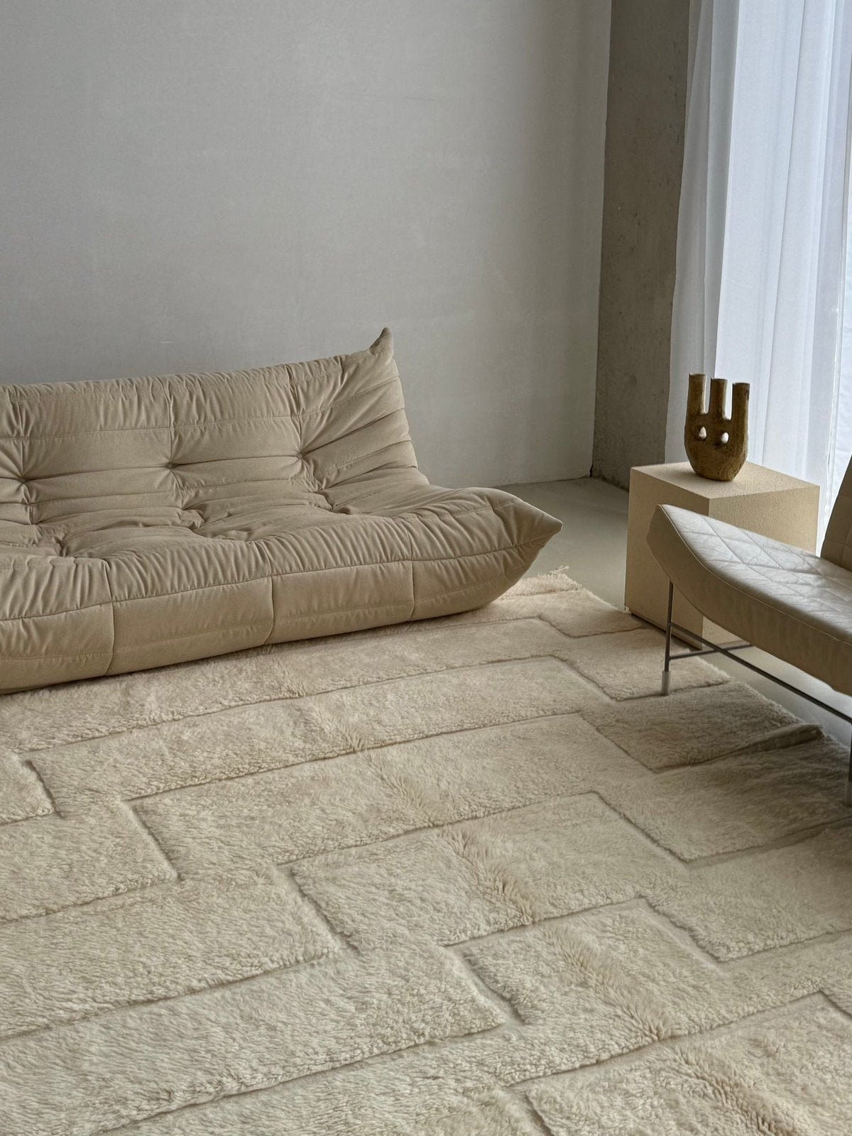 Berber Beni Ouarain vloerkleed - 300 x 200cm, Wit, 150 tot 200 cm, Ophalen of Verzenden, Rechthoekig