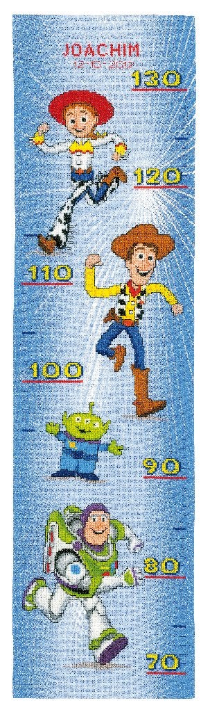 Borduurpakket groeimeter Woody en zijn vrienden 66901, ., Nieuw, Ophalen of Verzenden, .