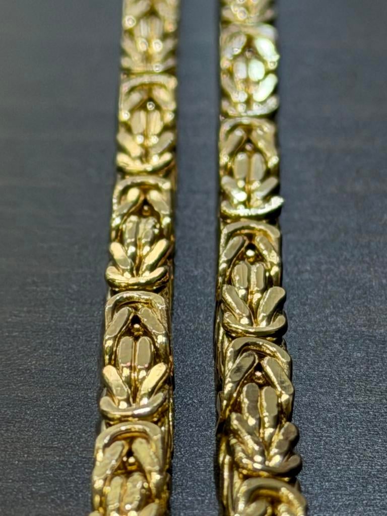Gouden Koningsketting 14kt, Sieraden, Tassen en Uiterlijk, Kettingen, Www.bredajuwelier.nl, Nieuw, Ophalen of Verzenden, Www.bredajuwelier.nl