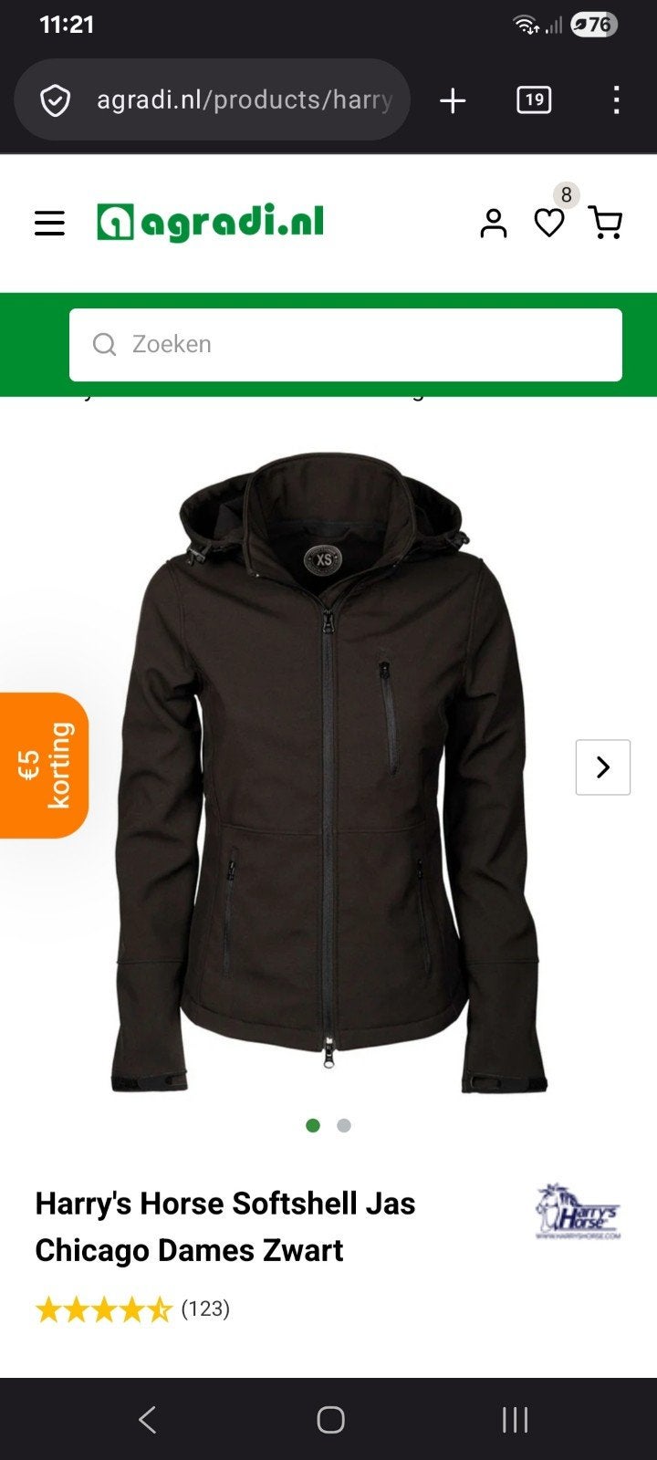 NIEUW: prachtige  zwarte softshell jas van Harry's Horse, ma, Dieren en Toebehoren, Paardrijkleding, Ophalen of Verzenden, Nieuw