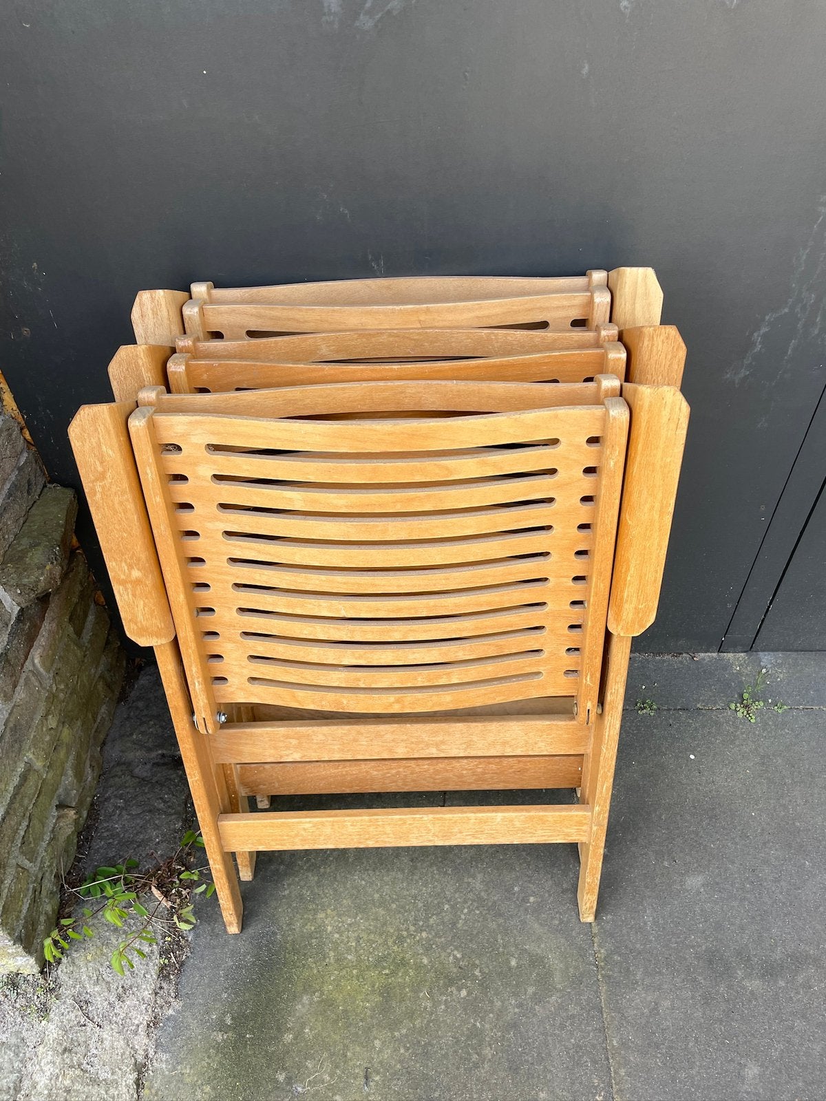 Niko Kralj Rex klapstoelen, Gebruikt, Vintage, Ophalen of Verzenden, Hout