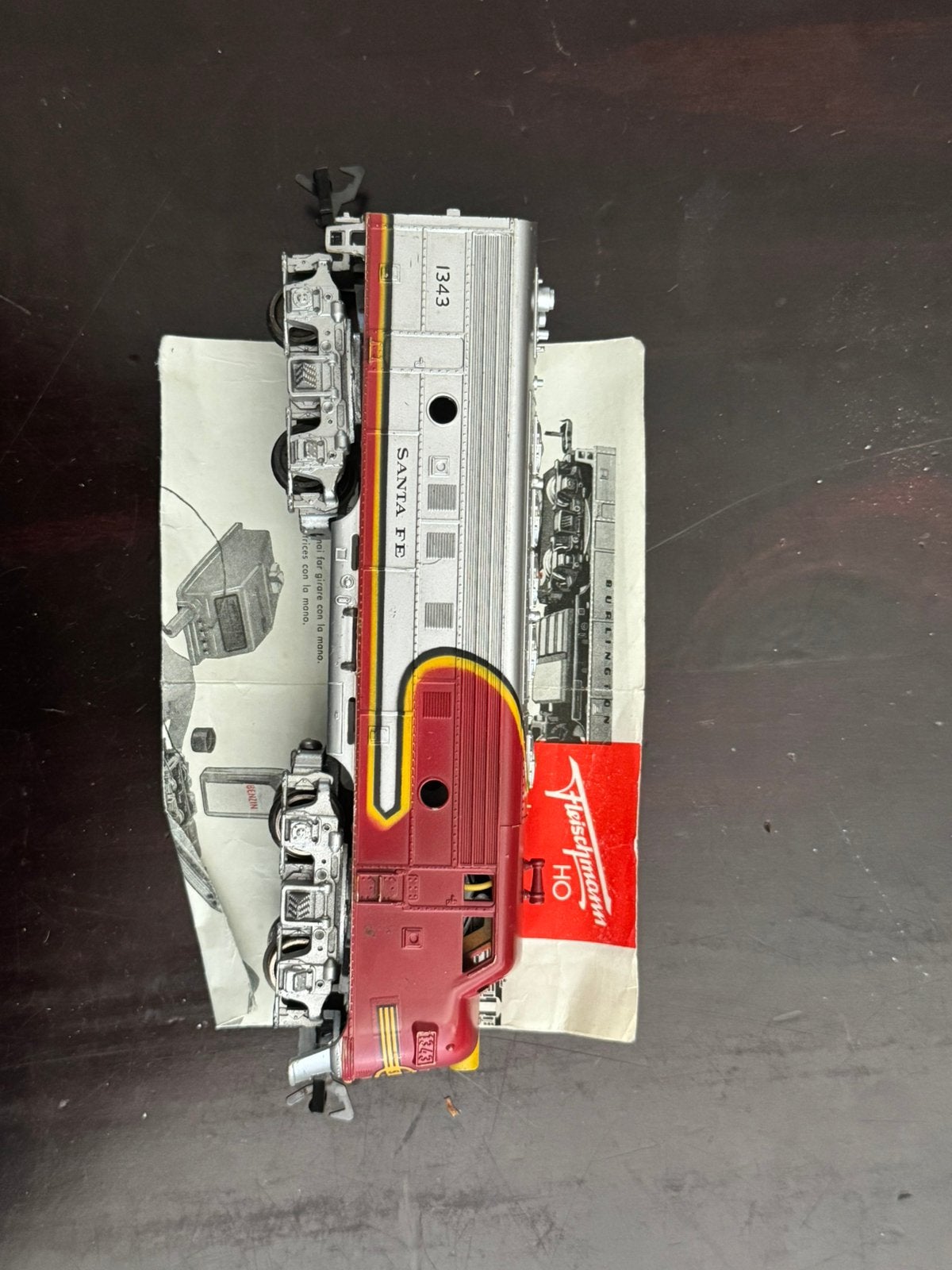 Fleischmann 1341 h0 Santa Fe Diesellok | 1/87 h0 modelspoor, Gebruikt, Gelijkstroom, Fleischmann, Rails