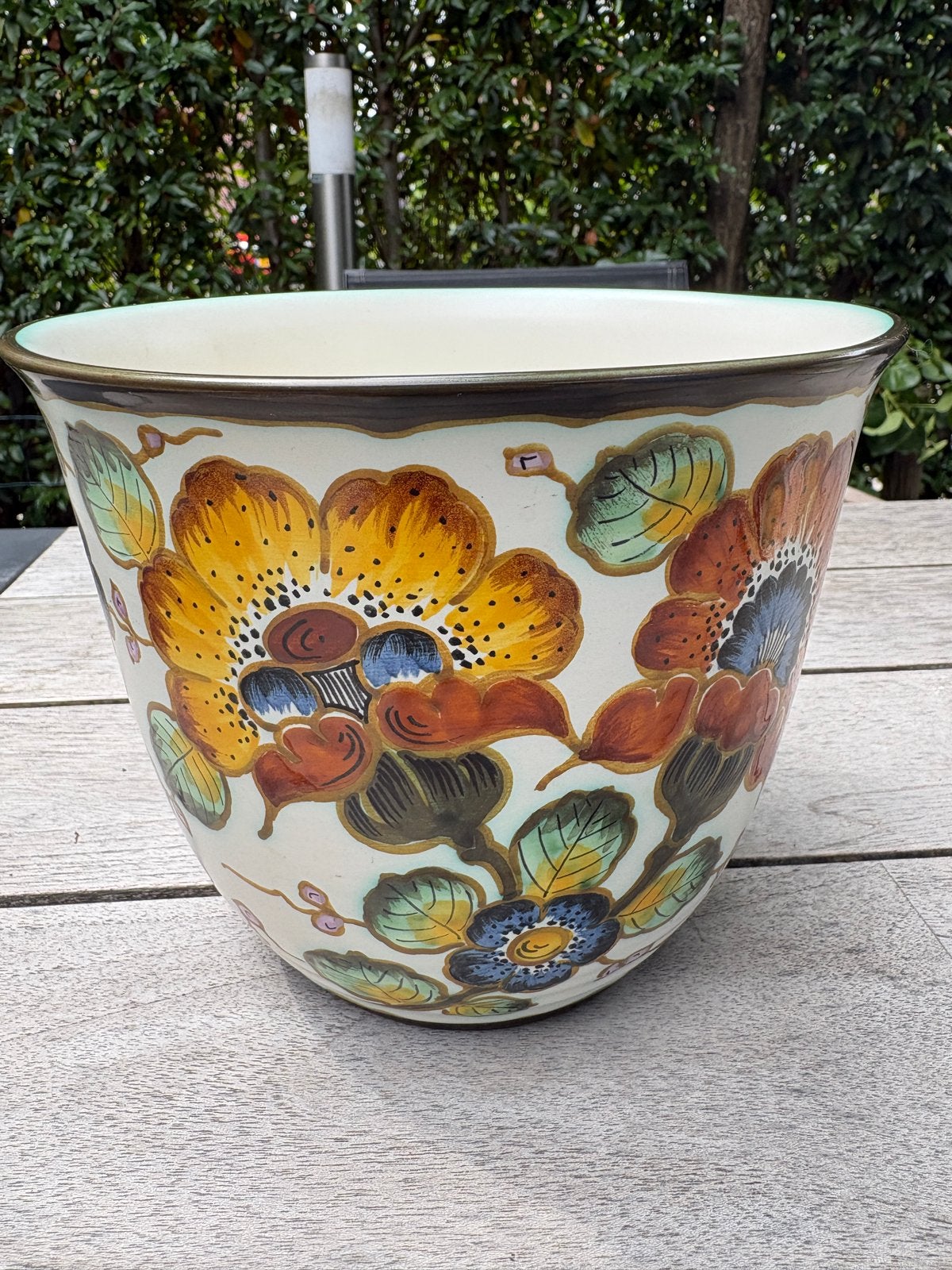 Regina Gouda Holland Bloempot - Handgeschilderd, Antiek en Kunst, Ophalen of Verzenden
