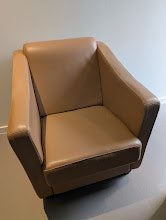 Zetel Beige, Huis en Inrichting, Fauteuils, Ophalen, Gebruikt, Minder dan 75 cm, Leer