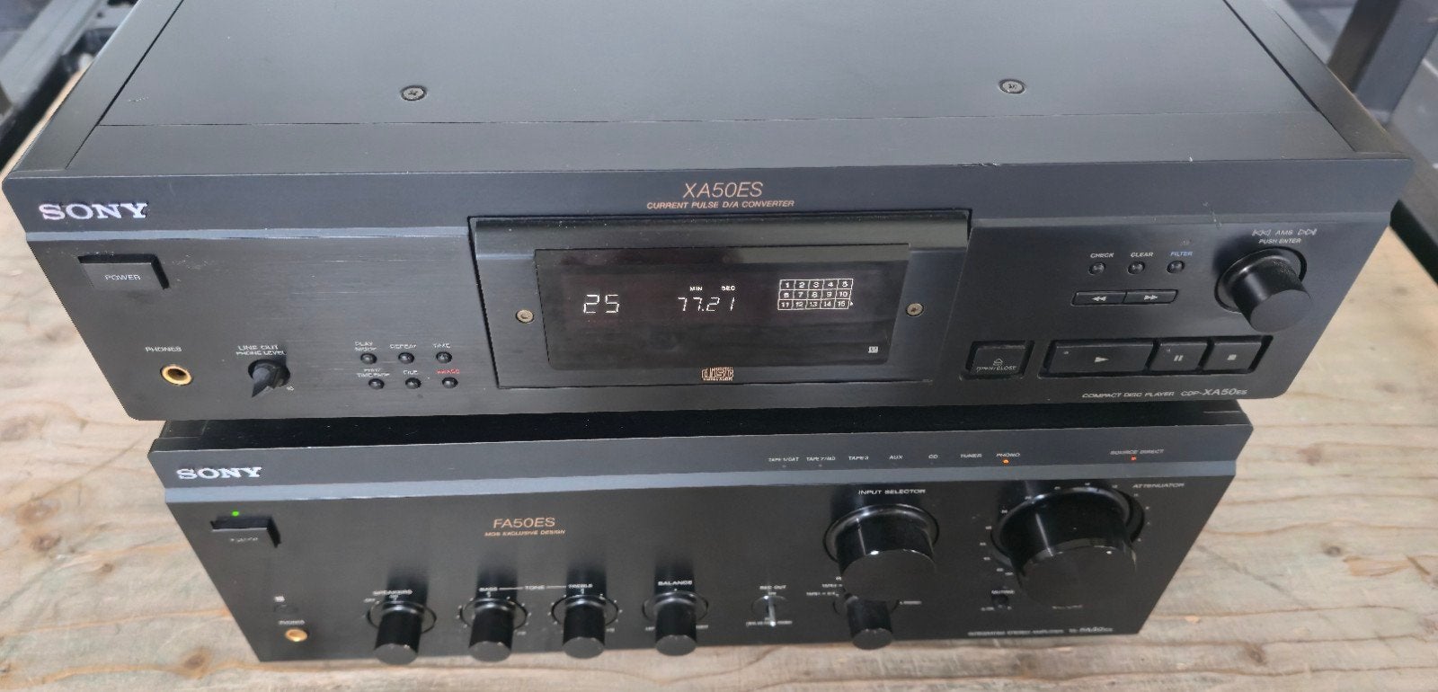 Te Koop Sony XA50ES + Sony FA50ES, Audio, Tv en Foto, Ophalen, Zo goed als nieuw, Sony