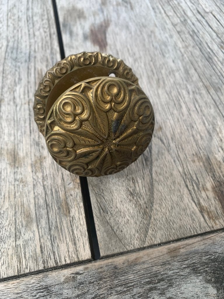 Antieke deurknop koper v.c.r. Made in Italy brev, Ophalen of Verzenden