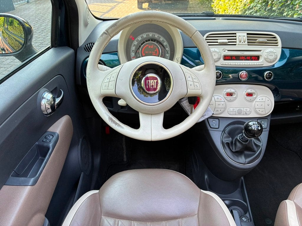 Fiat 500 C 1.2 Lounge I Cabrio I Leer, Auto's, Voorwielaandrijving, Gebruikt, 4 cilinders, Cabriolet