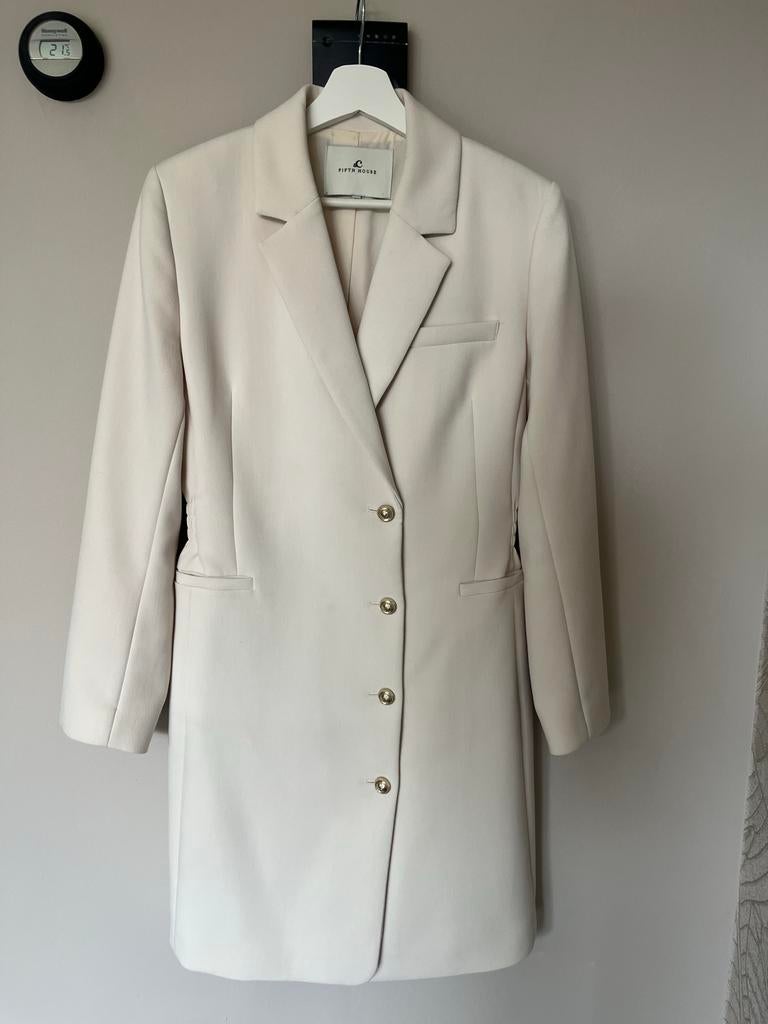 Fifth House blazer jurk maat 38 - Crème, Maat 38/40 (M), Beige, Ophalen of Verzenden, Zo goed als nieuw