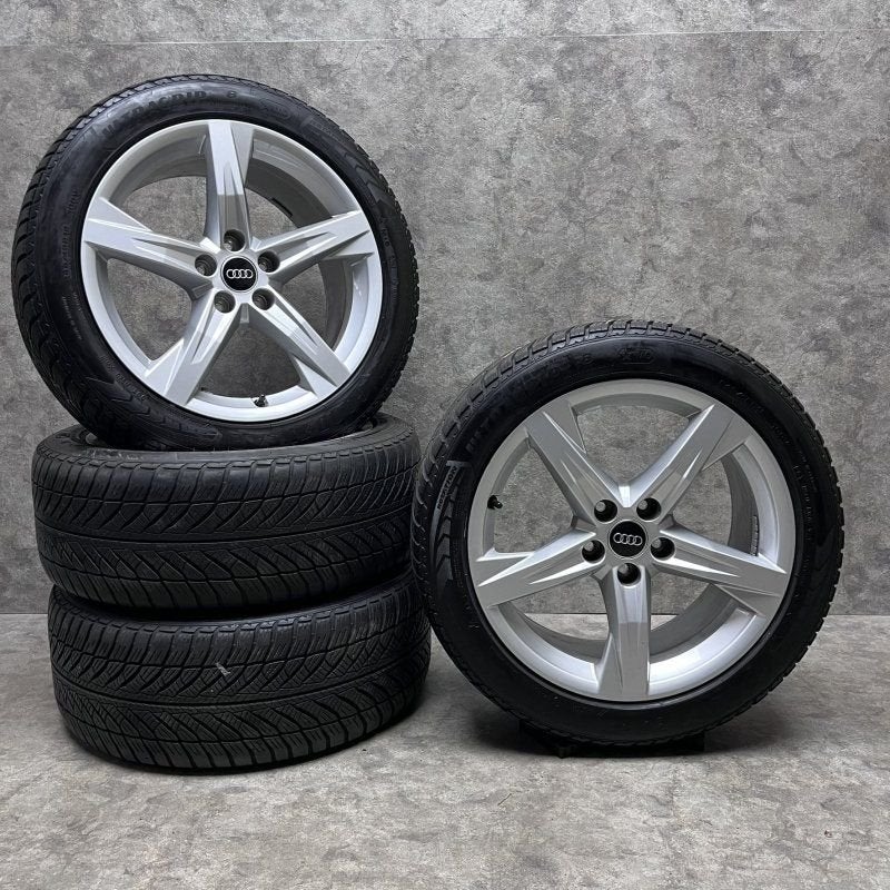 18 inch originele velgen + winterbanden Audi A6 80A601025BE, 18 inch, -, -, Banden en Velgen