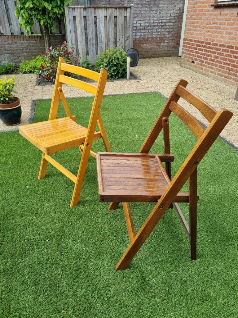 Houten klapstoelen, Ophalen, Gebruikt, Overige kleuren, Vijf, Zes of meer stoelen