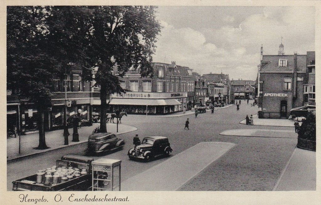 Hengelo, Auto,s, Winkels., Verzenden, 1940 tot 1960, Gelopen, Overijssel