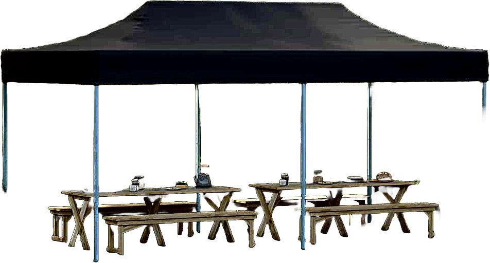 Partytent zonder zijwanden zwart 3x6, Tuin en Terras, Partytenten, Ophalen, Opvouwbaar, Partytent, Minder dan 4 meter