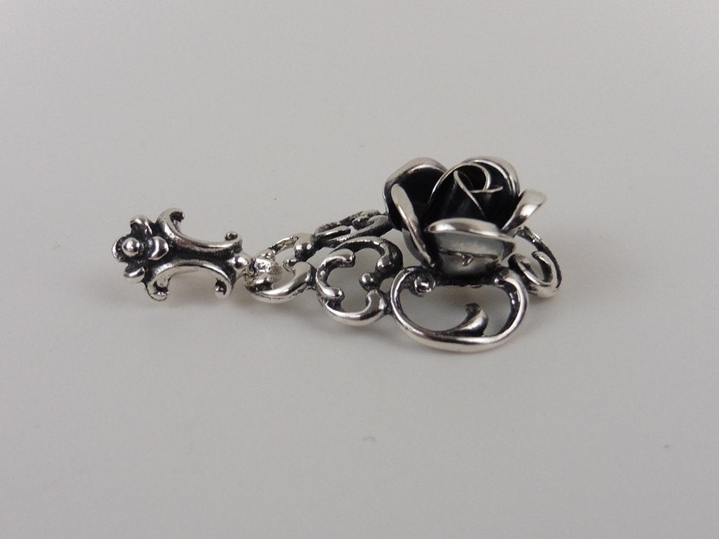Zilveren roos hanger                                     Z24, Gebruikt, ., Ophalen of Verzenden, .