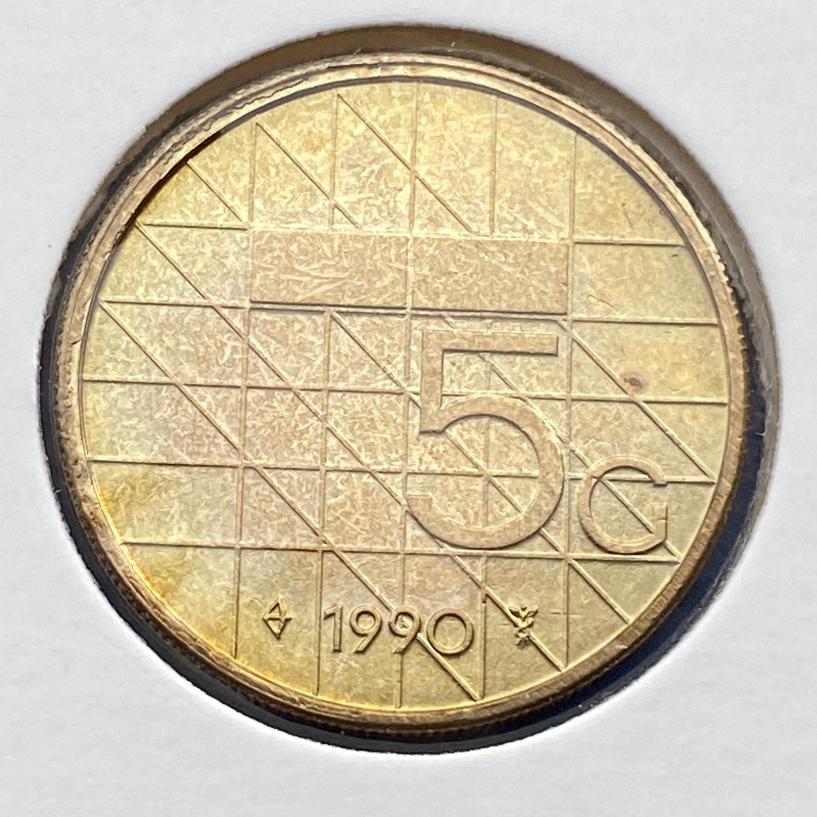 5 Gulden / Vijfje uit 1990 van Beatrix, Postzegels en Munten, Munten | Nederland, Verzenden, Koningin Beatrix, 5 gulden, Losse munt