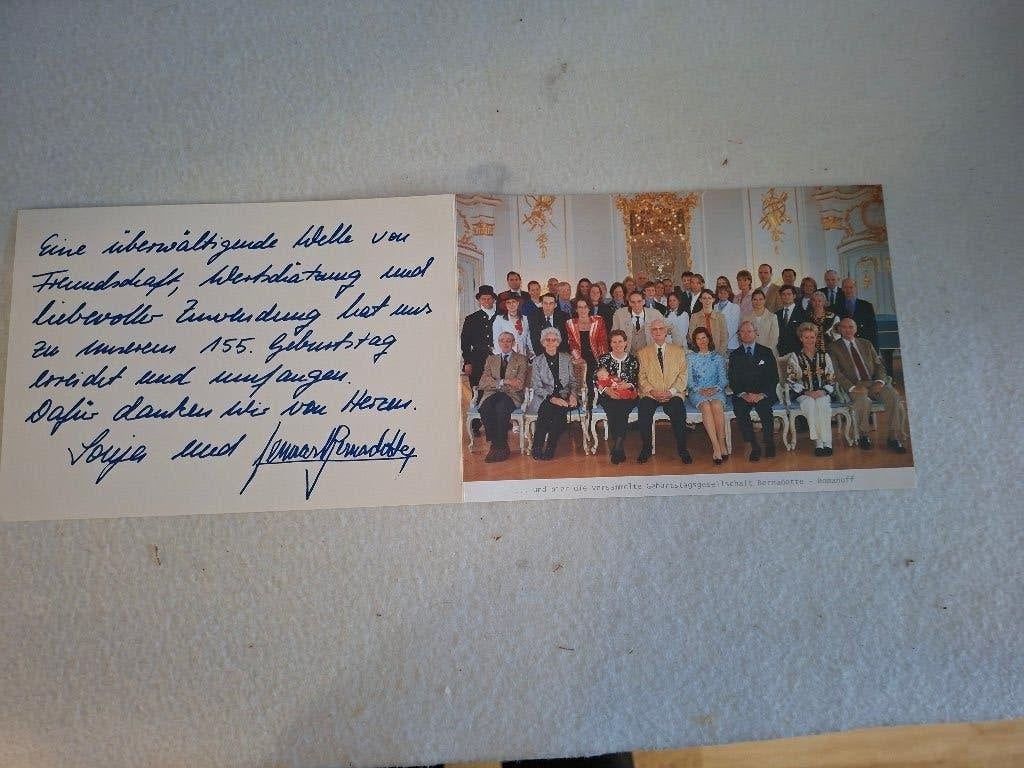 Bedankje mainau zweden, Ophalen of Verzenden, Gebruikt, Buitenland, Kaart, Foto of Prent