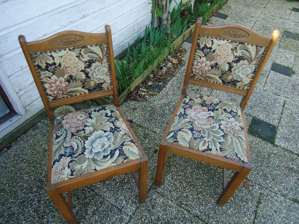 Jaren 50 stoelen, Ophalen, Gebruikt, Twee, Bruin